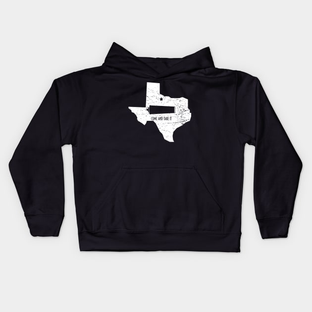 Come and Take it Gonzales Battle Texas Flag Kids Hoodie by tatadonets